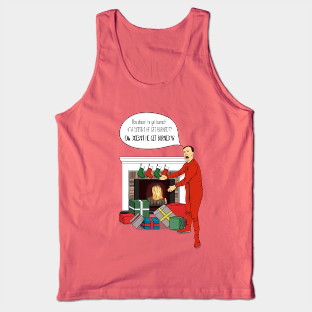 Nick Cage Christmas Freakout Tank Top by BergenPlace